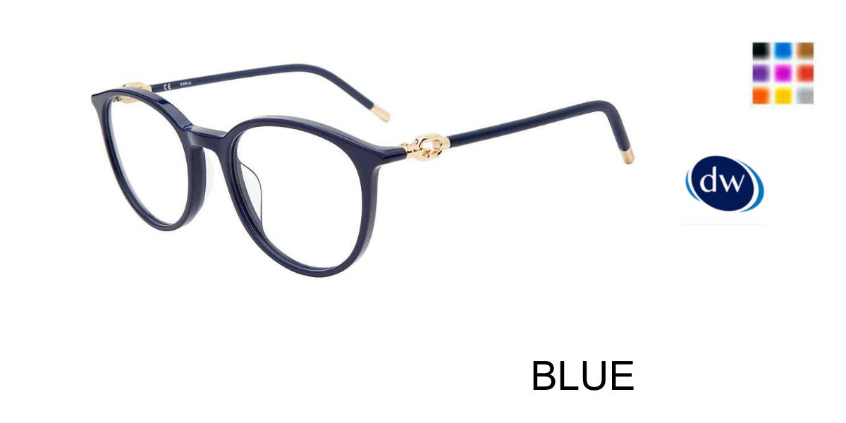 BLUE Furla VFU548 Eyeglasses
