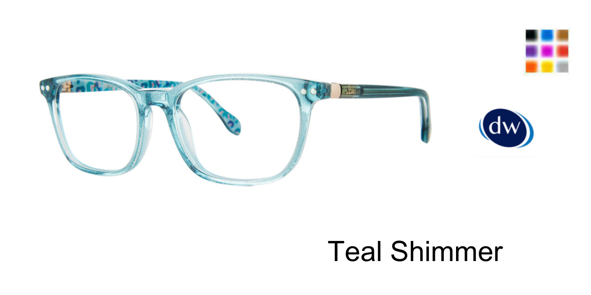 Teal Shimmer        Lilly Pulitzer Aubra Mini Eyeglasses