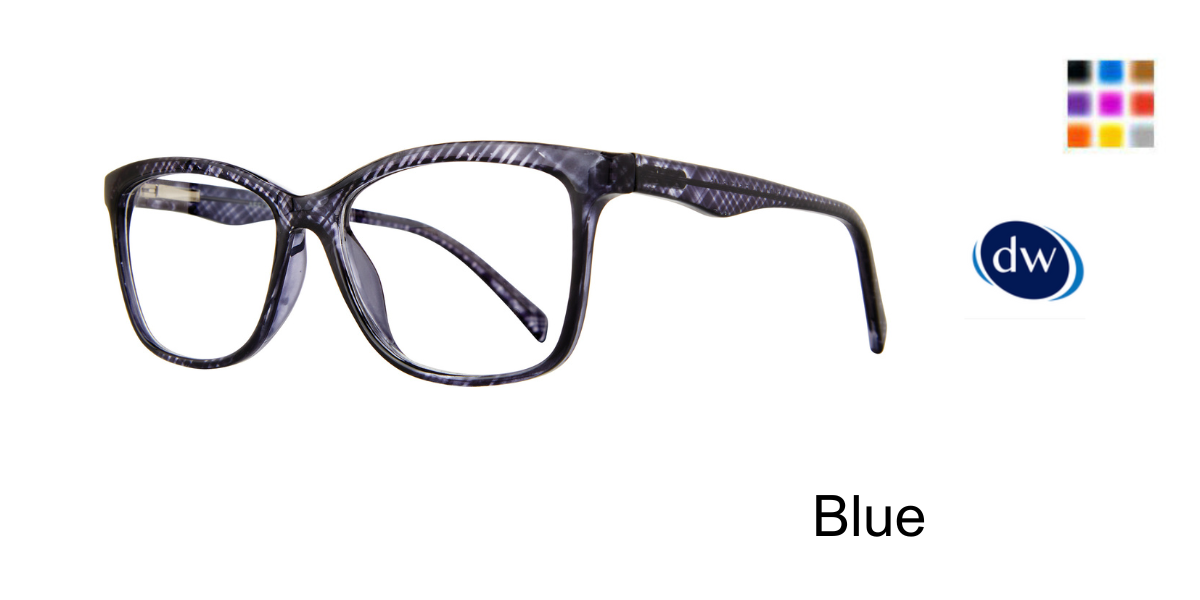 Blue      Affordable Designs Rhoda Eyeglasses