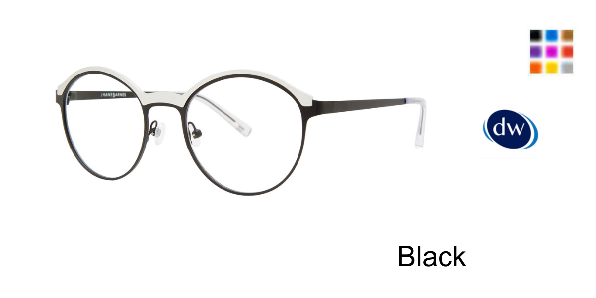Black       Jhane Barnes Synodic Eyeglasses