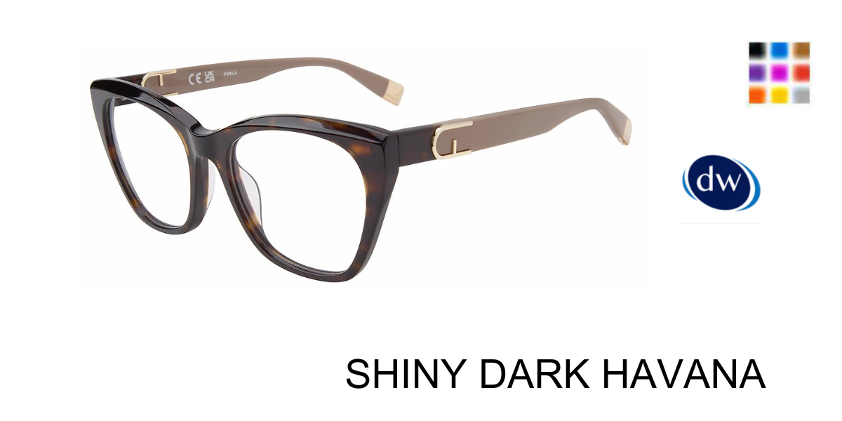 SHINY DARK HAVANA Furla VFU825V Eyeglasses