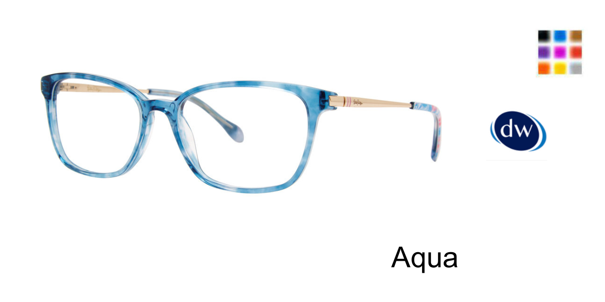 Aqua          Lilly Pulitzer Rossi Eyeglasses