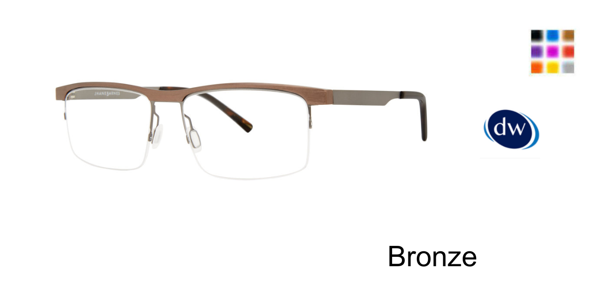 Bronze     Jhane Barnes Irregular Eyeglasses