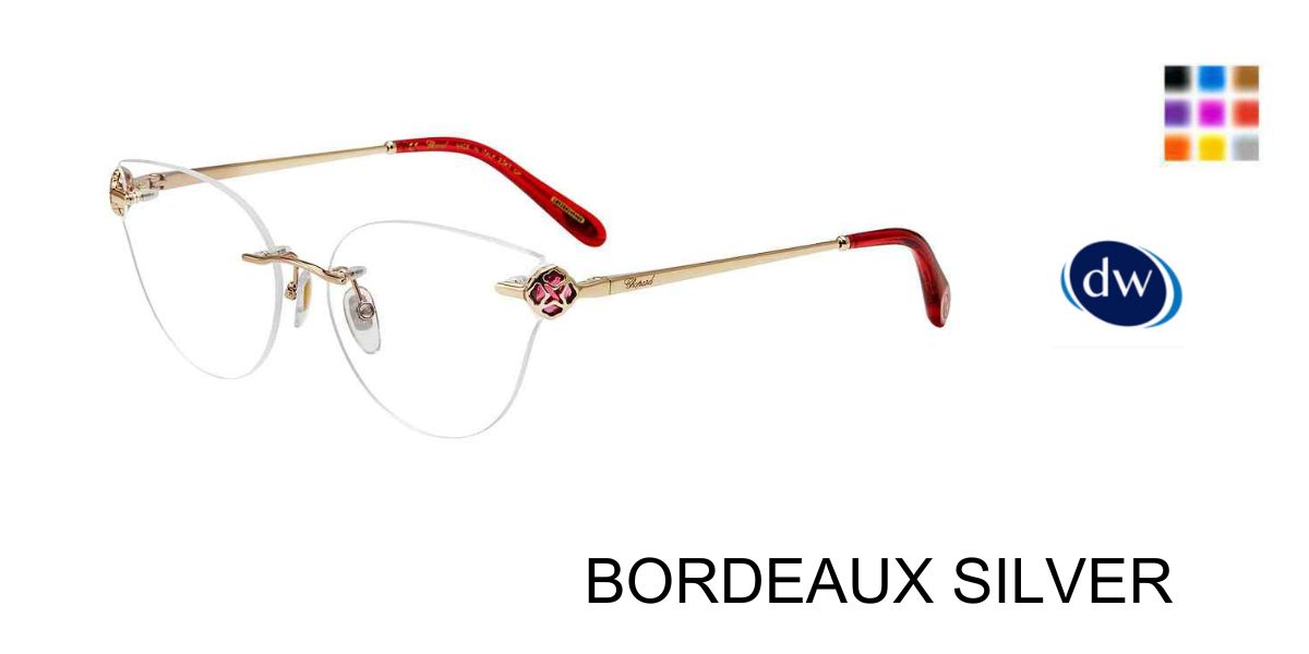 BORDEAUX SILVER     Chopard VCHF87S Eyeglasses