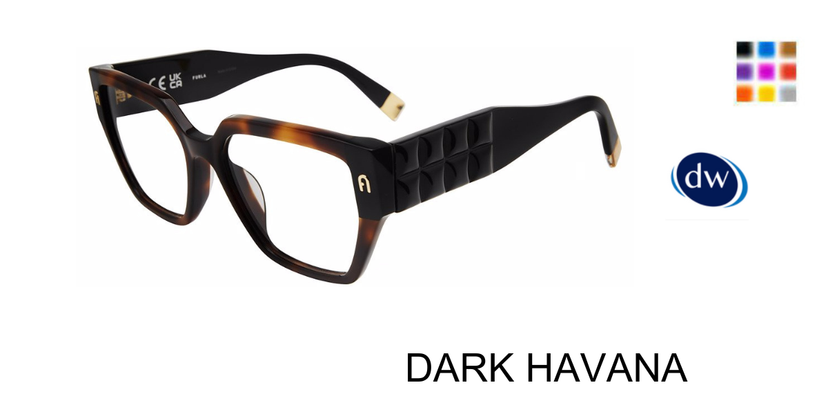 DARK HAVANA Furla VFU775 Eyeglasses