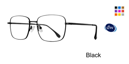 Black          Lite Design Gerald Eyeglasses