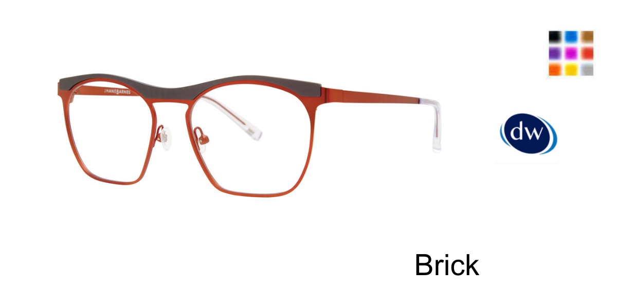Brick       Jhane Barnes Zenith Eyeglasses