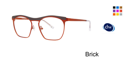 Brick       Jhane Barnes Zenith Eyeglasses