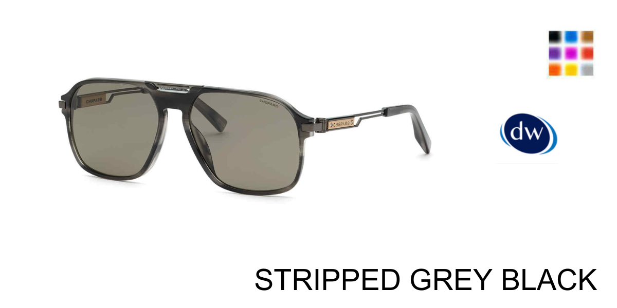 STRIPPED GREY BLACK         Chopard SCH347 Sunglasses