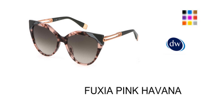 FUXIA PINK HAVANA Furla SFU683 Sunglasses