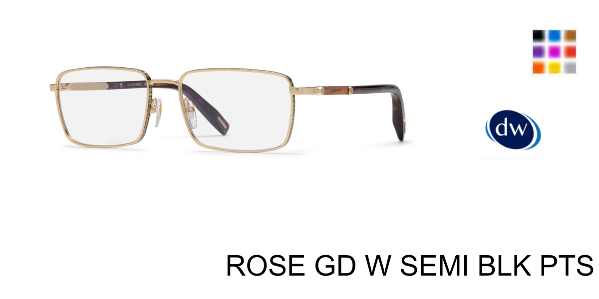 ROSE GD W SEMI BLK PTS       Chopard VCHL48 Eyeglasses