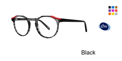 Black         Jhane Barnes Tessellate Eyeglasses