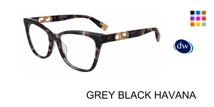 GREY BLACK HAVANA Furla VFU633 Eyeglasses