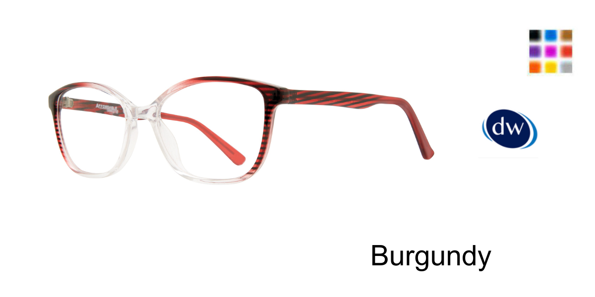Burgundy         Affordable Designs Elyce Eyeglasses