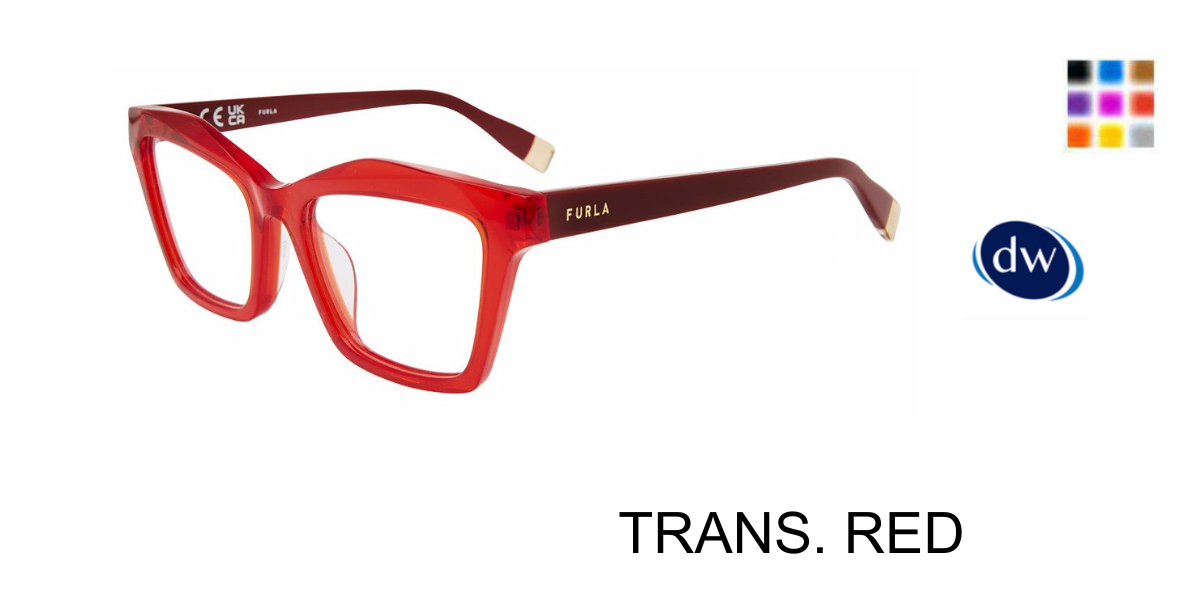 TRANS. RED Furla VFU767 Eyeglasses
