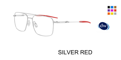 SILVER RED PORSCHE DESIGN P8780 Eyeglasses