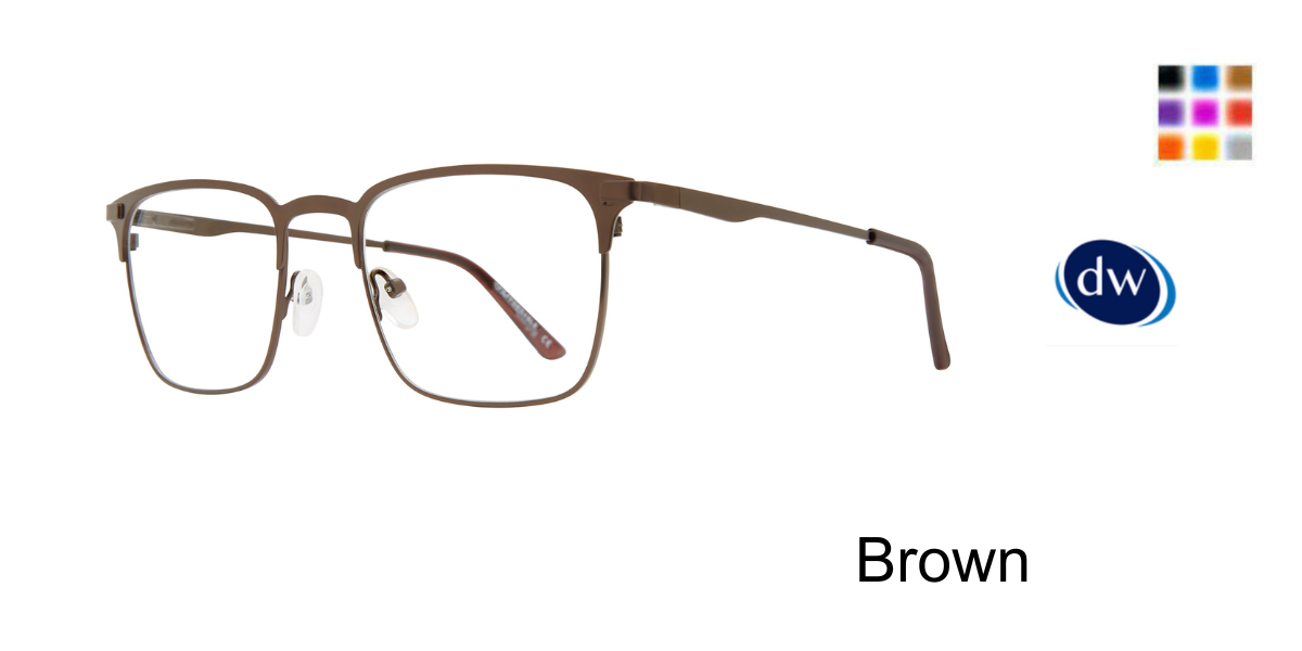 Brown         Affordable Designs Roland Eyeglasses