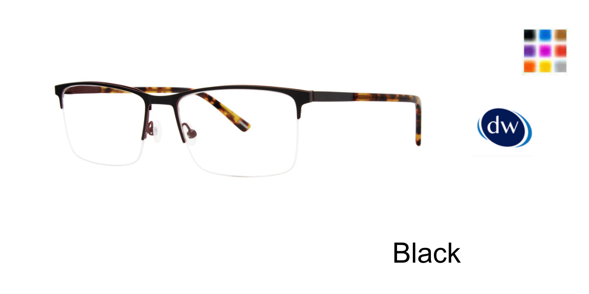 Black     Jhane Barnes Spinoff Eyeglasses