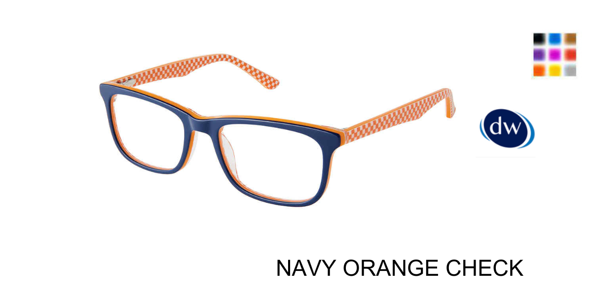 NAVY ORANGE CHECK SFK-297