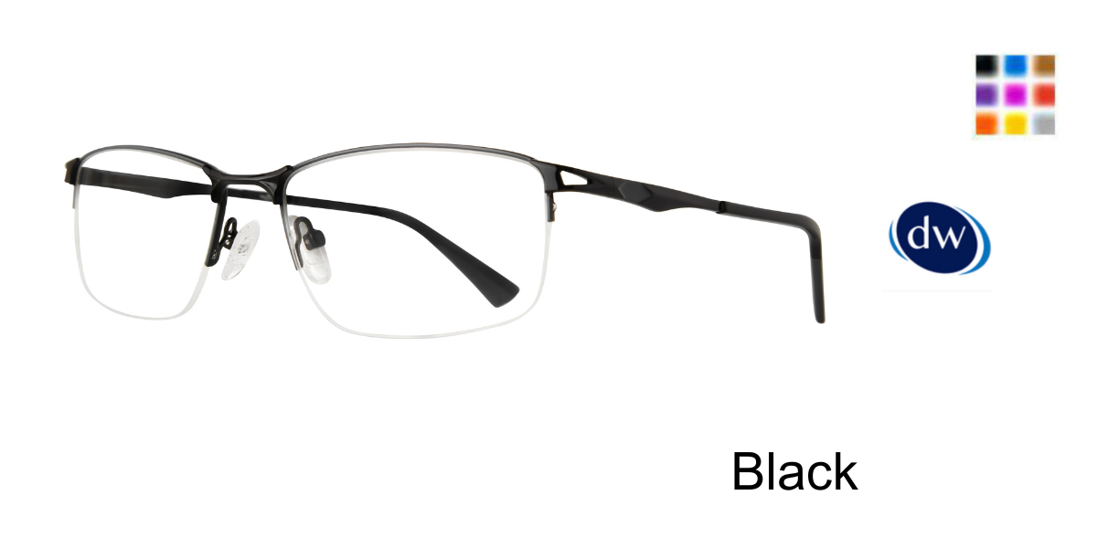Black             Lite Design Albert Eyeglasses
