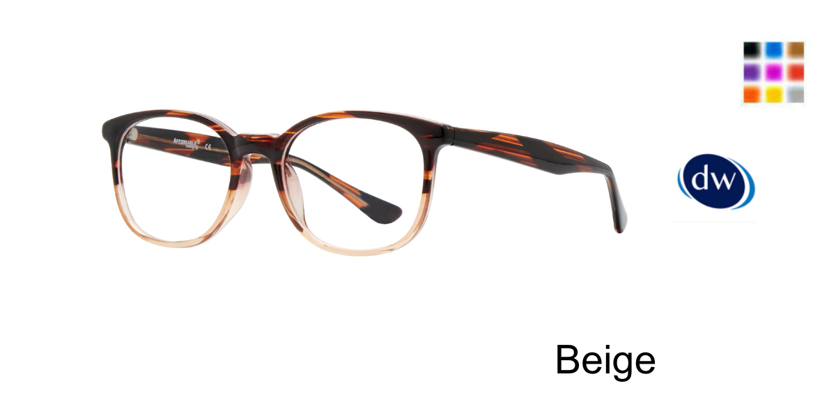 Beige Affordable Designs Brett Eyeglasses