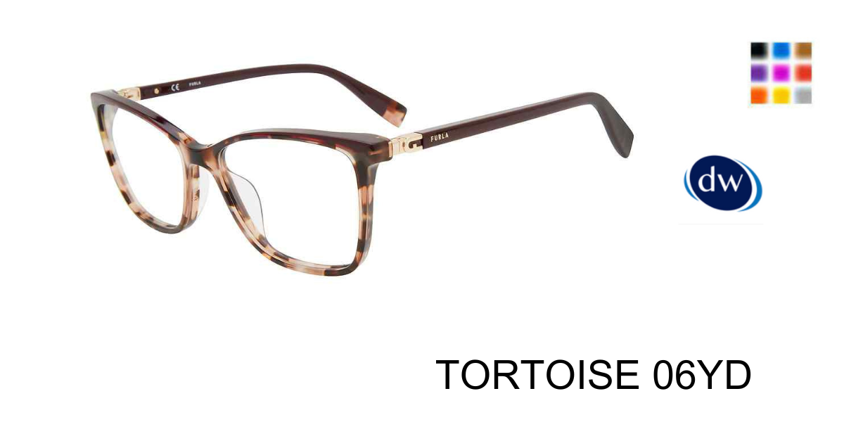 TORTOISE 06YD Furla VFU498V Eyeglasses