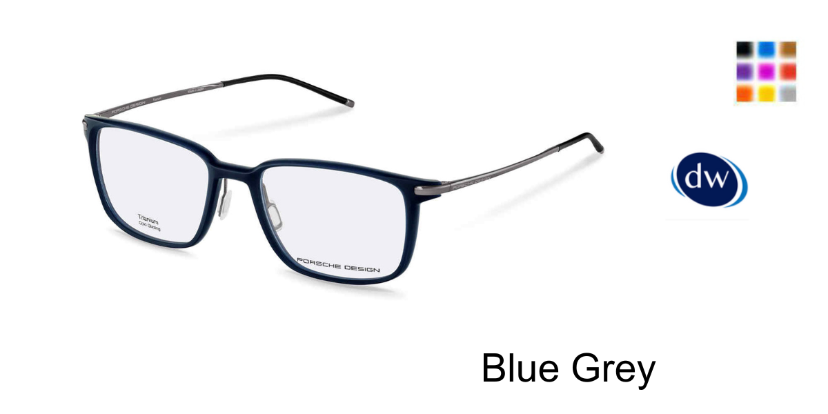 PORSCHE DESIGN 8735 Eyeglasses Blue Grey