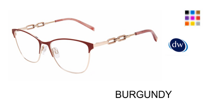 BURGUNDY Jones New York VJON504 Eyeglasses