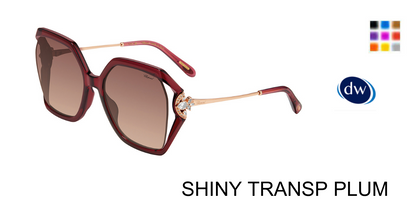 SHINY TRANSP PLUM 0D66        Chopard SCH407S Sunglasses
