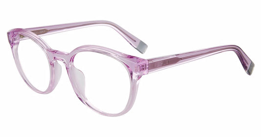 Transparent Lilac:
Furla VFU642V Pantos Eyeglasses in Transparent Lilac — women's full plastic frame, no hinges, prescription-ready
