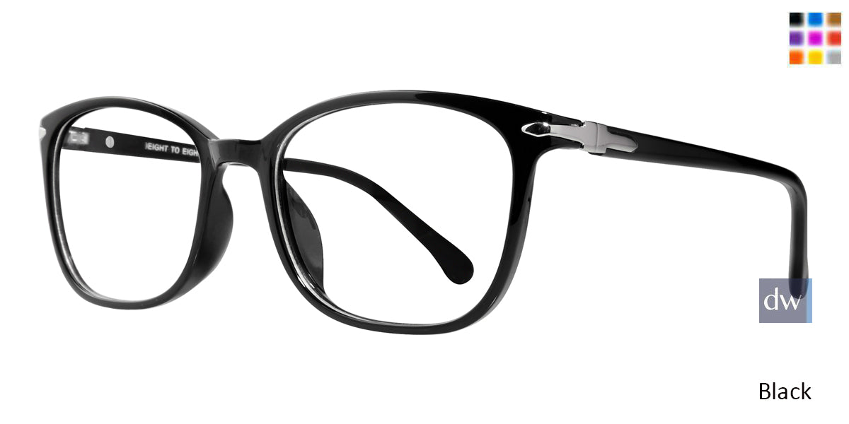 Black Eight To Eighty Torino Eyeglasses.