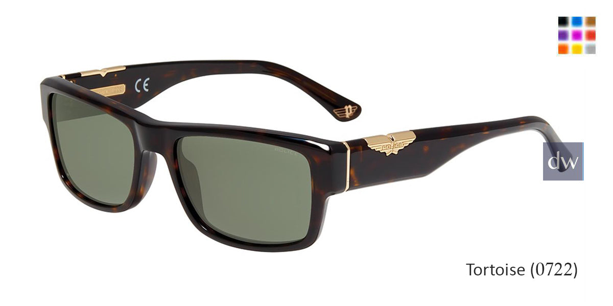 Tortoise(0722) Police SPL967 Sunglasses.