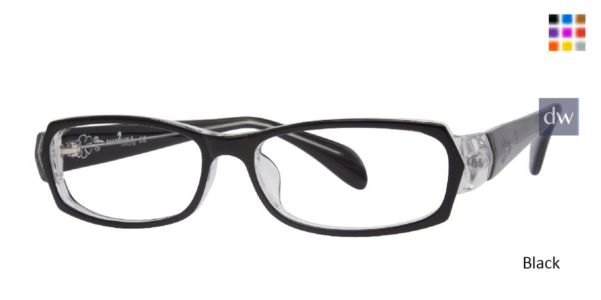 Black Affordable Designs Tre Babe Eyeglasses.