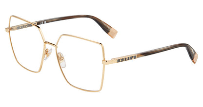 Total Rose Gold:
Furla VFU875 Square Eyeglasses in Total Rose Gold — women's full metal frame, spring hinges, prescription-ready
