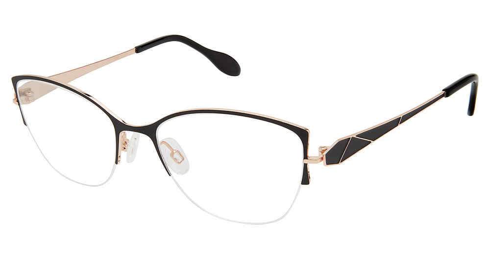 Black Rose Gold Fysh F-3675 Eyeglasses