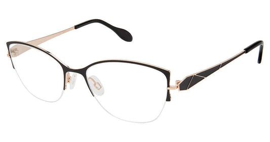Black Rose Gold Fysh F-3675 Eyeglasses
