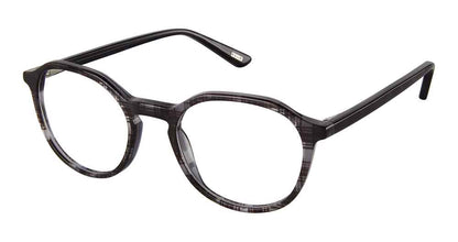 Black Plaid Kliik Denmark K-725 Eyeglasses - Teenager