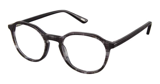Black Plaid Kliik Denmark K-725 Eyeglasses - Teenager