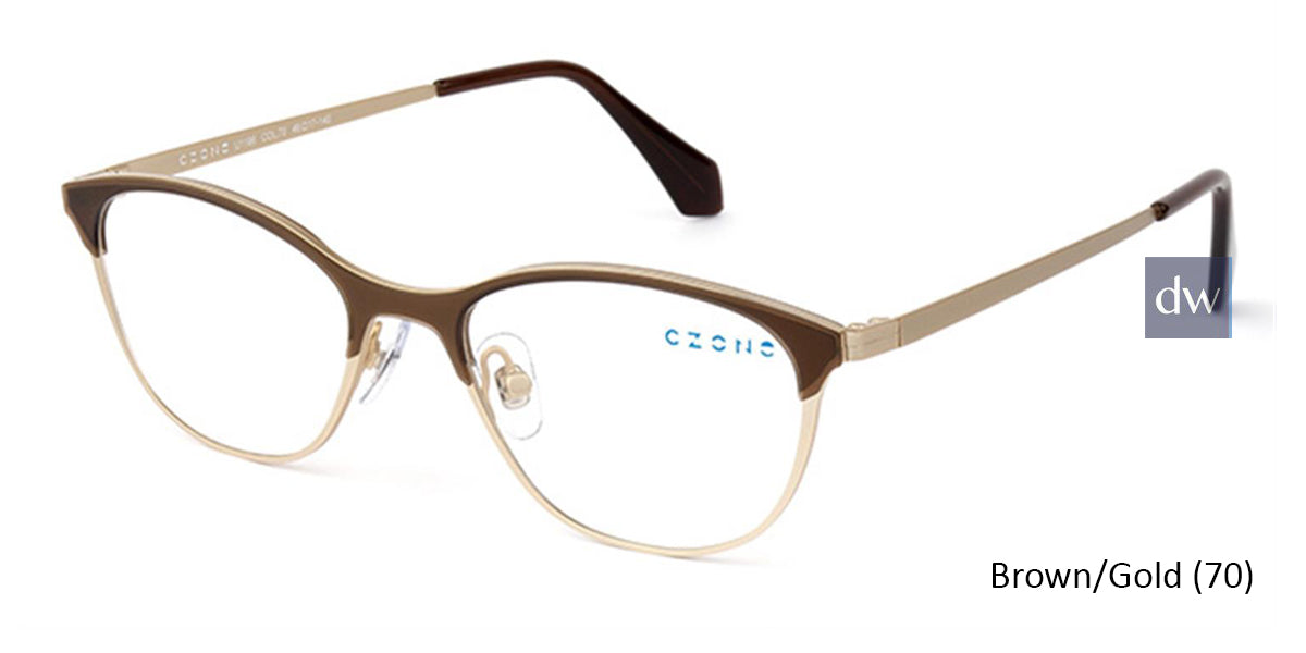 Brown/Gold (70) C-Zone U1196 Eyeglasses - Teenager