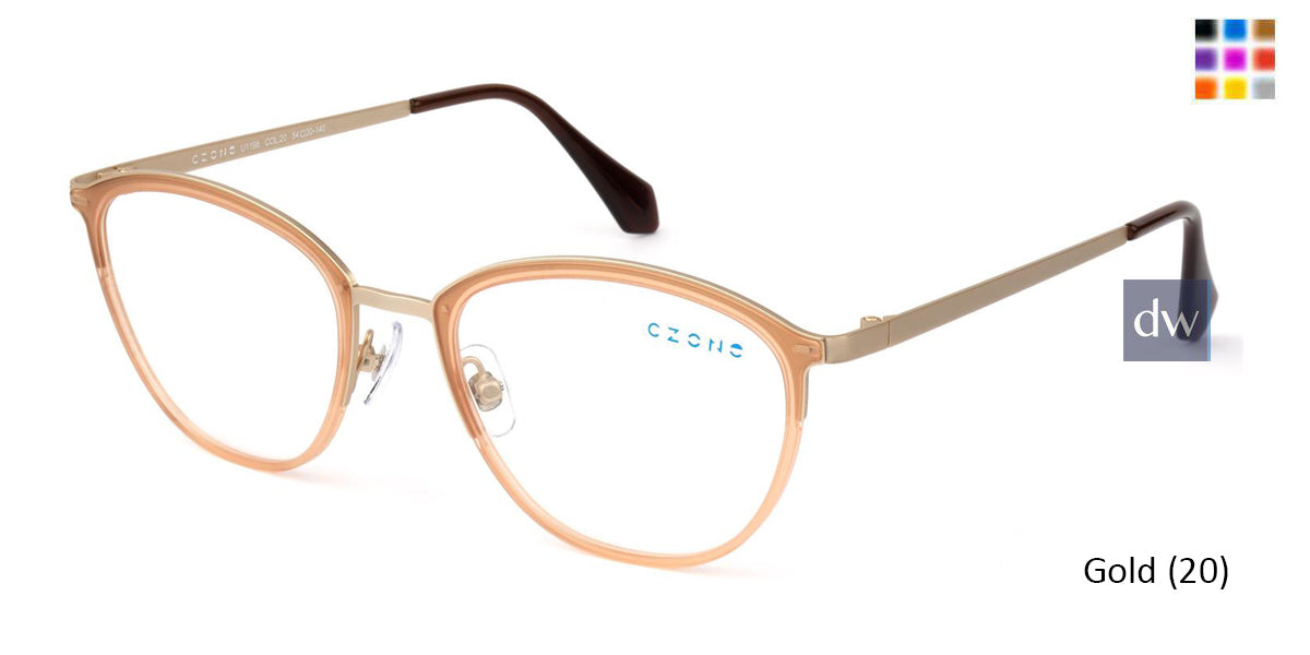 Gold C-Zone U1198 Eyeglasses