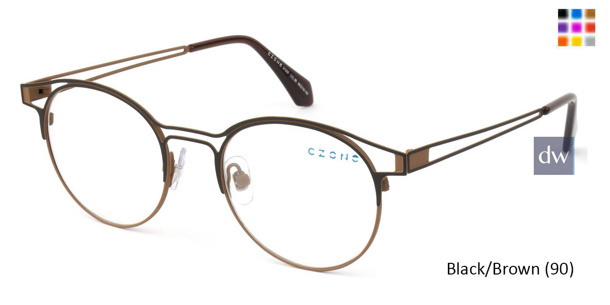 Black/Brown (90) C-Zone U1205 Eyeglasses - Teenager