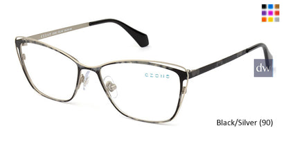 Black/Silver (90) C-Zone U2228 Eyeglasses