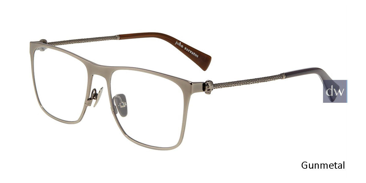 Gunmetal John Varvatos V182 Eyeglasses.