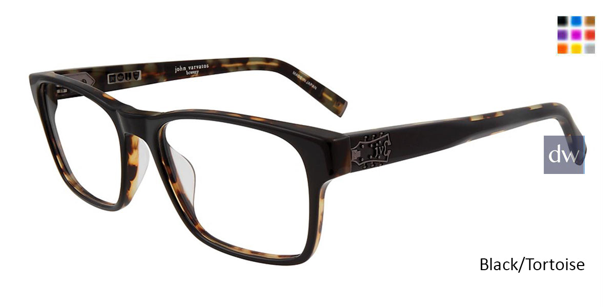 Black/Tortoise John Varvatos V409 Eyeglasses.