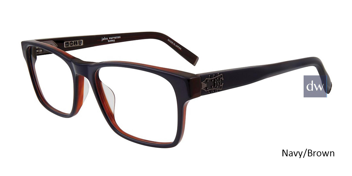 Navy/Brown John Varvatos V409 Eyeglasses.