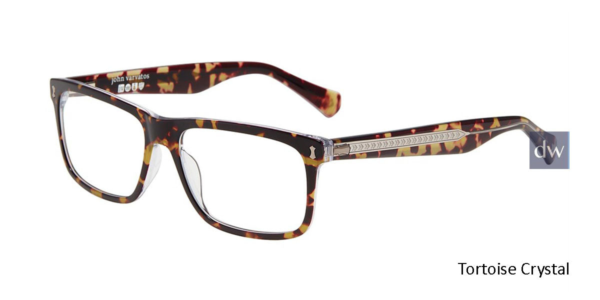 Tortoise Crystal John Varvatos V417 Eyeglasses - Teenager.