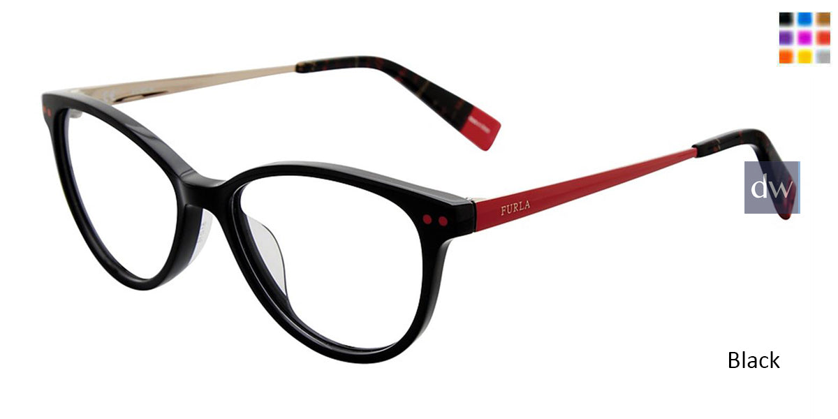 Black 0700 Furla VFU083 Eyeglasses.
