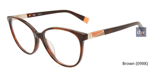 Brown 09XK Furla VFU189 Eyeglasses.
