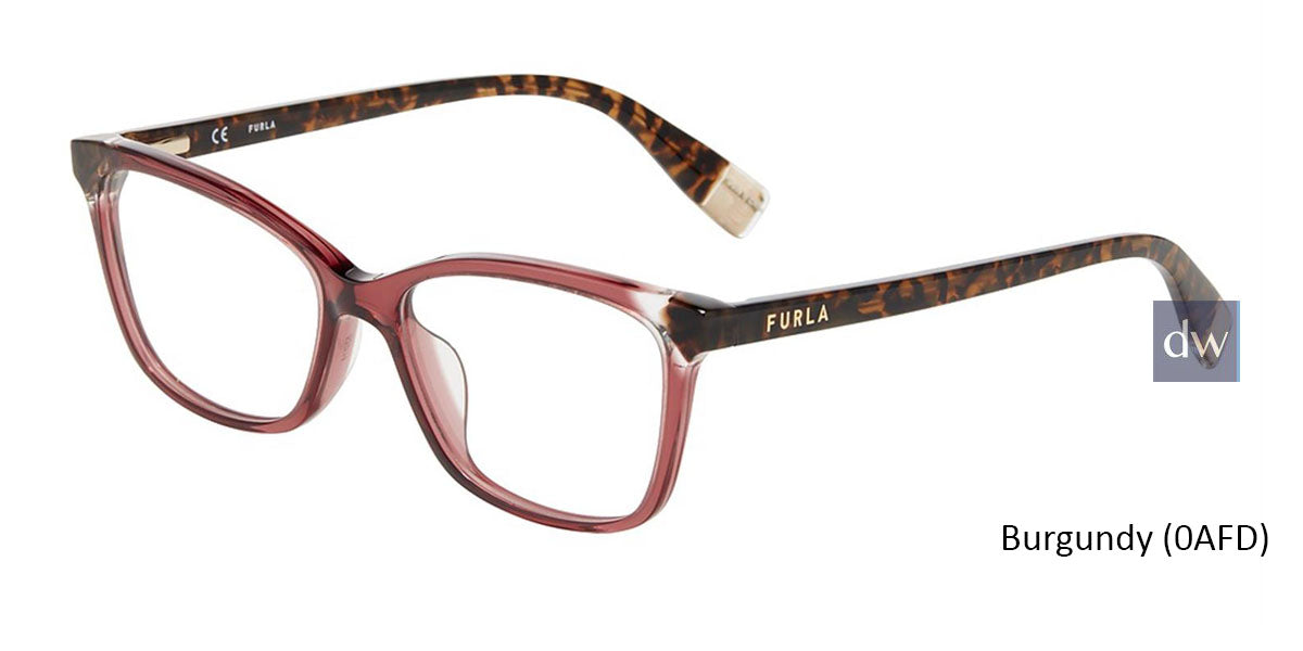 Burgundy 0AFD Furla VFU387V Eyeglasses.
