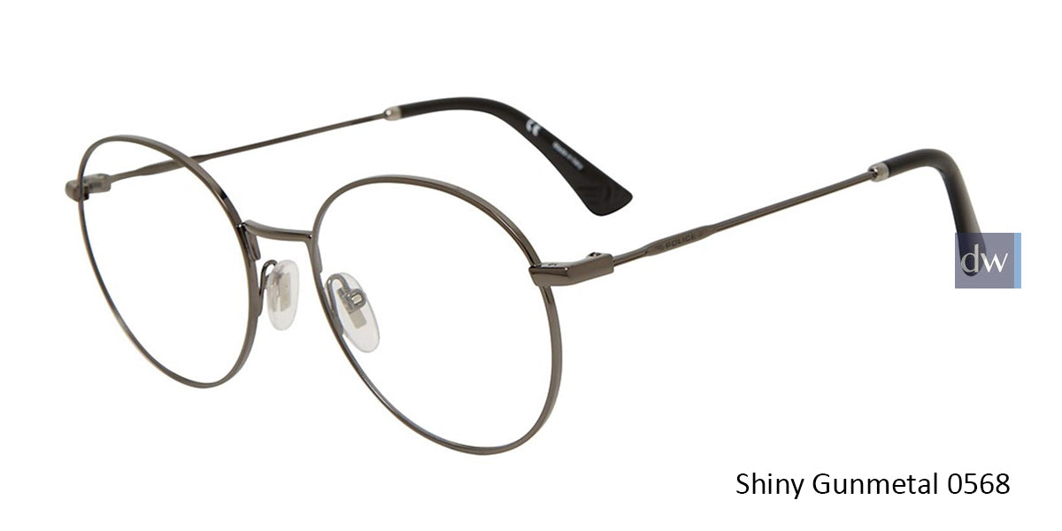 Shiny Gunmetal 0568 Police VPL665 Eyeglasses.